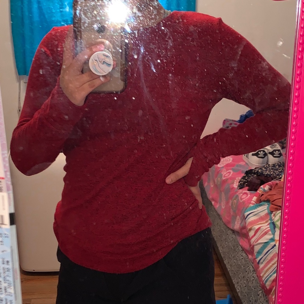 Dark Red Soft Long Sleeve